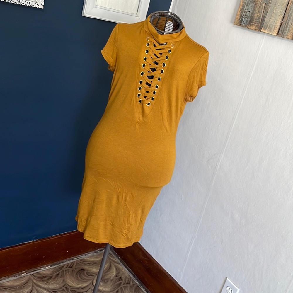 Sexy v cut bodycon dress
